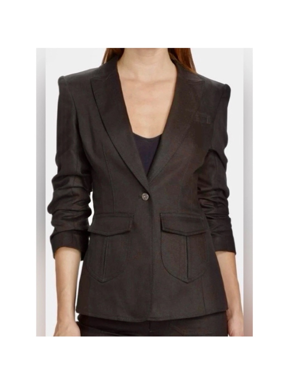 NWT Cinq et Sept Louisa Ruched Blazer